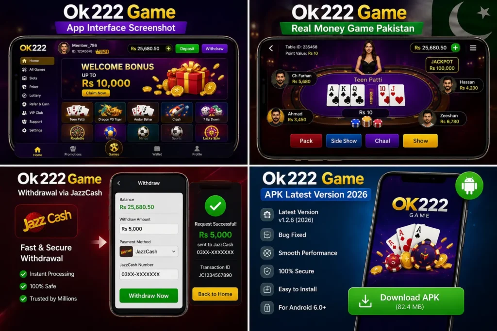Ok222 Game Real Earning Game 
