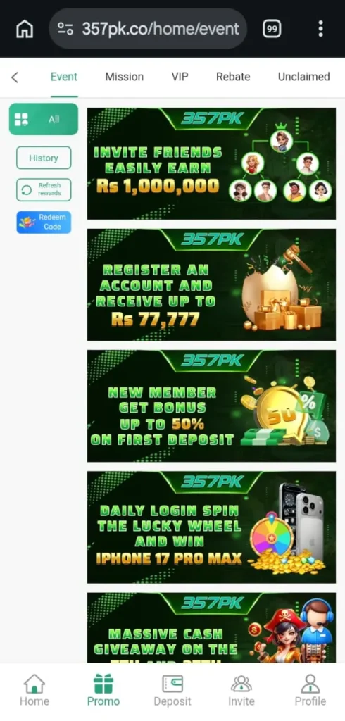 357PK Game bonuses