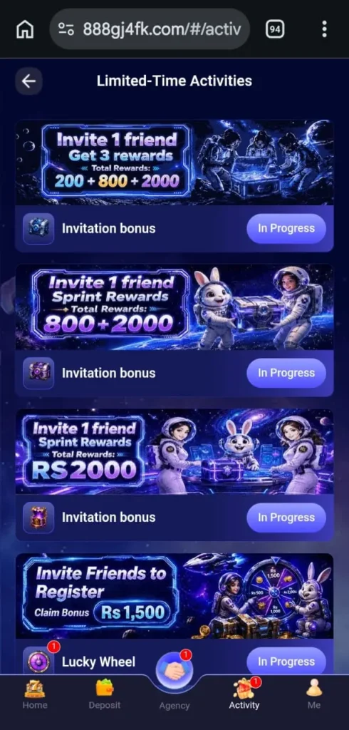 888GJ Game bonuses