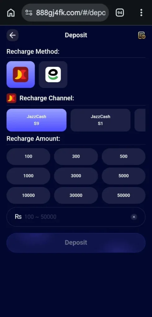 888GJ Game Deposit