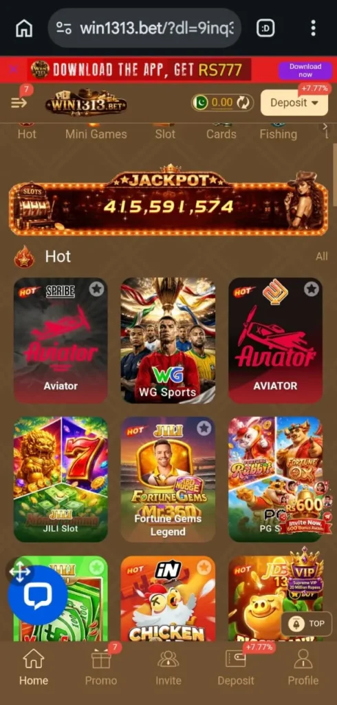 Win1313 game lobby