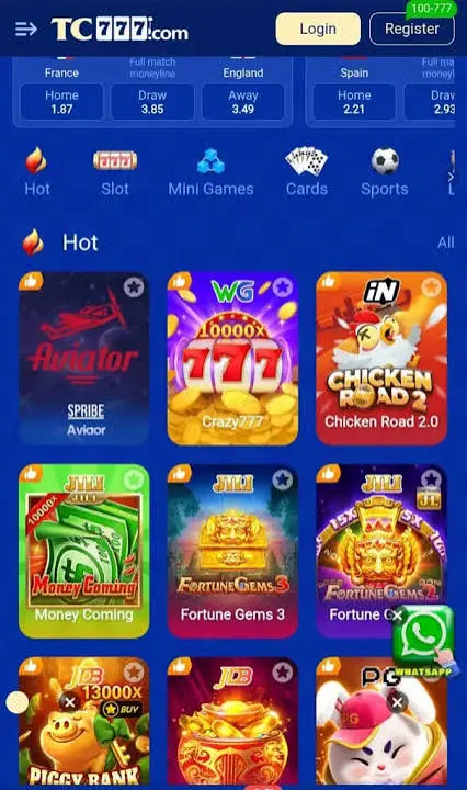 TC777 Game lobby